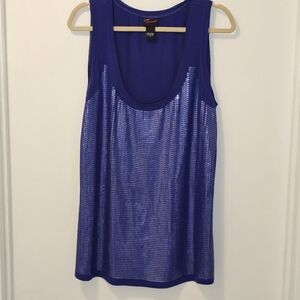 Torrid Blue Sequin Tank Top
